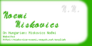 noemi miskovics business card
